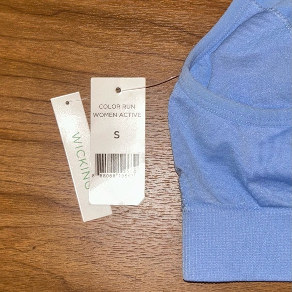 NWT- DIP BRAND - Blue yoga top “Wicking” “Color Run Women Active” Size: Small - Picture 3 of 11